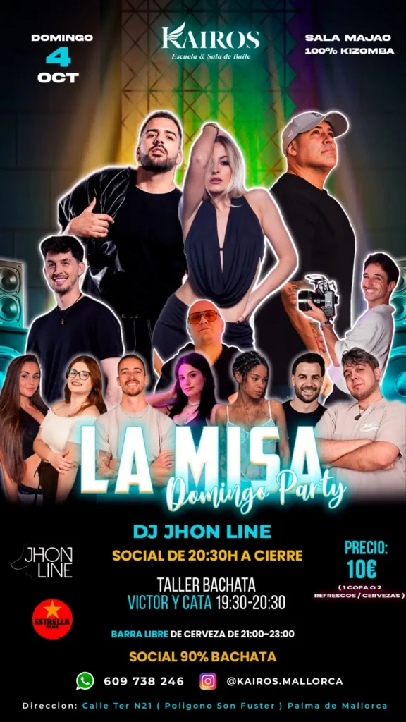 Fiesta social BSK La Misa domingo en Mallorca